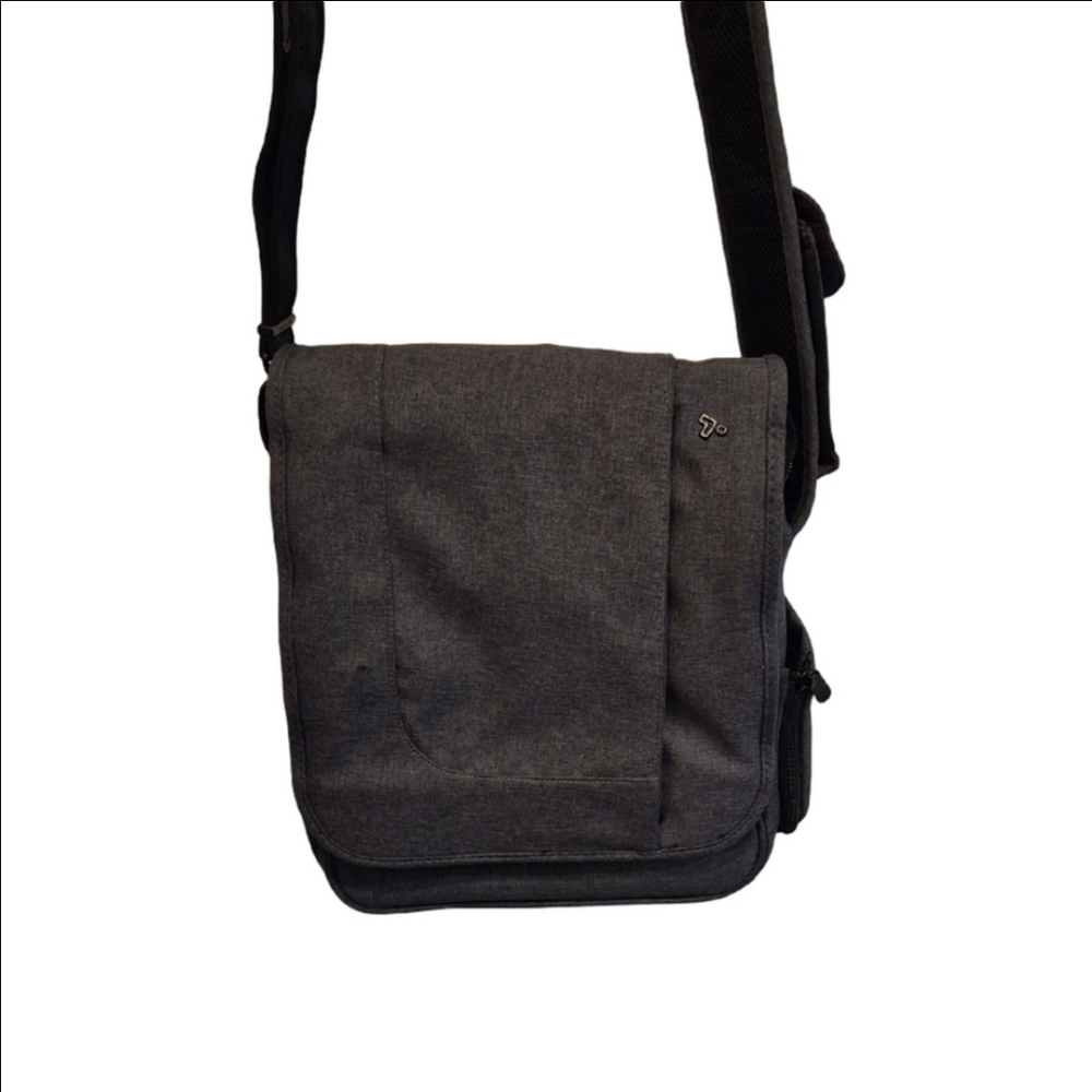 Travelon Anti-Theft Urban Gray Crossbody Messenger Bag with Adjustable Strap